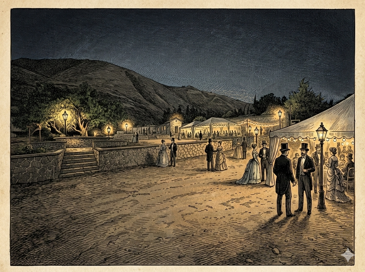 Land project at night